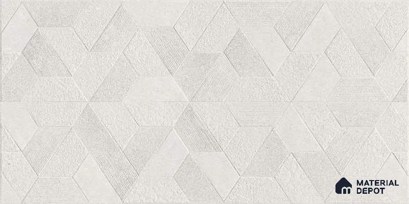 Highlighter Wall Tile TL 06642 B Fontana Bianco Hexa 4 ft x 2 ft Vitrified Matte Finish - 9 mm | (Random 5) | Suitable for Living Room, Bedroom, Bathroom, Kitchen, Office, Elevation & Dining (Sample)