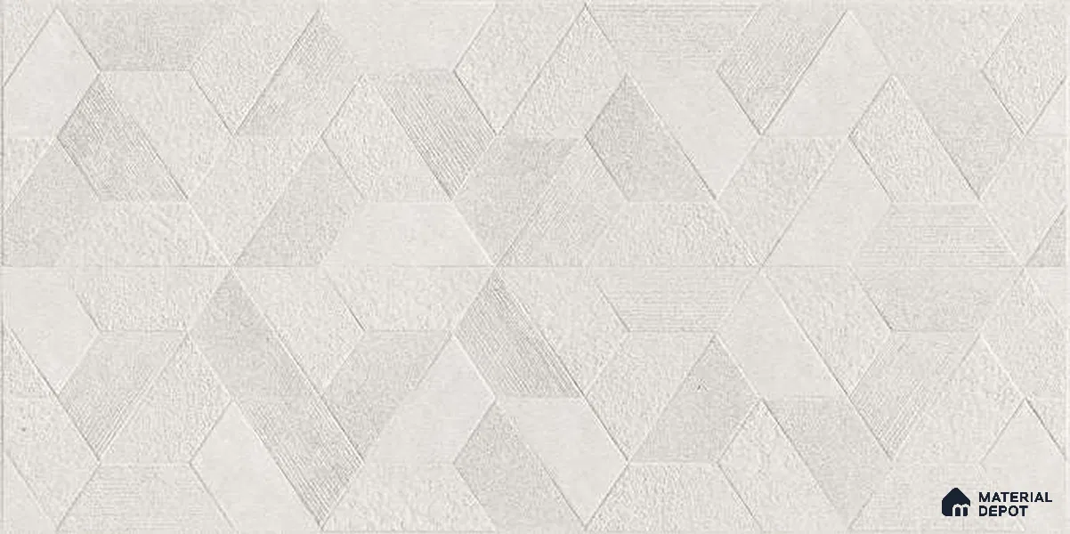 Highlighter Wall Tile TL 06642 B Fontana Bianco Hexa 4 ft x 2 ft Vitrified Matte Finish - 9 mm | (Random 5) | Suitable for Living Room, Bedroom, Bathroom, Kitchen, Office, Elevation & Dining (Sample)