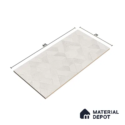 Highlighter Wall Tile TL 06642 B Fontana Bianco Hexa 4 ft x 2 ft Vitrified Matte Finish - 9 mm | (Random 5) | Suitable for Living Room, Bedroom, Bathroom, Kitchen, Office, Elevation & Dining (Sample)