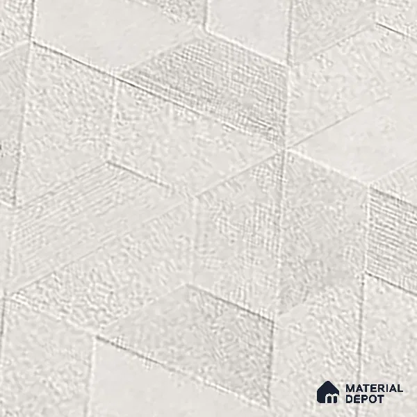 Highlighter Wall Tile TL 06642 B Fontana Bianco Hexa 4 ft x 2 ft Vitrified Matte Finish - 9 mm | (Random 5) | Suitable for Living Room, Bedroom, Bathroom, Kitchen, Office, Elevation & Dining (Sample)
