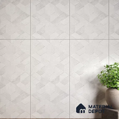 Highlighter Wall Tile TL 06642 B Fontana Bianco Hexa 4 ft x 2 ft Vitrified Matte Finish - 9 mm | (Random 5) | Suitable for Living Room, Bedroom, Bathroom, Kitchen, Office, Elevation & Dining (Sample)