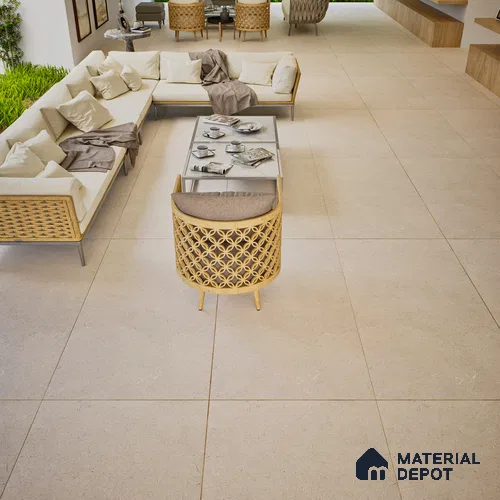Stone Look Wall & Floor Tile TL 06642 C Fontana Sand Glit 4 ft x 2 ft Vitrified Matte Finish - 9 mm | (Random 5) | Suitable for Living Room, Bedroom, Bathroom, Kitchen, Office, Elevation & Dining