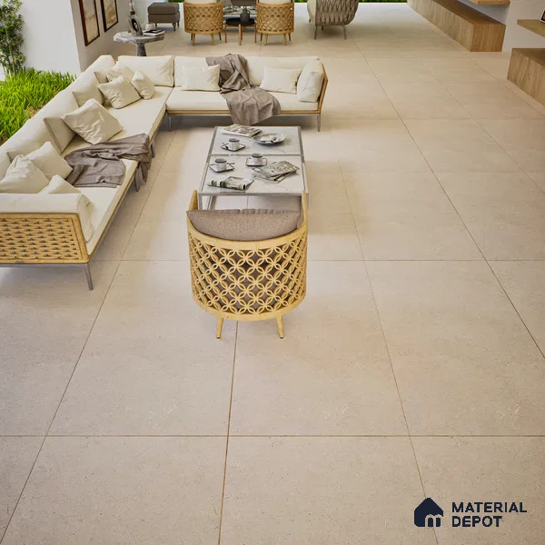 Stone Look Wall & Floor Tile TL 06642 C Fontana Sand Glit 4 ft x 2 ft Vitrified Matte Finish - 9 mm | (Random 5) | Suitable for Living Room, Bedroom, Bathroom, Kitchen, Office, Elevation & Dining (Sample)