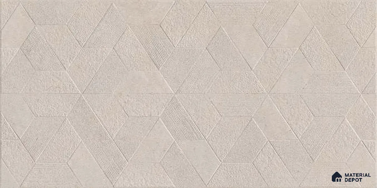 Highlighter Wall Tile TL 06642 D Fontana Sand Hexa 4 ft x 2 ft Vitrified Matte Finish - 9 mm | (Random 5) | Suitable for Living Room, Bedroom, Bathroom, Kitchen, Office, Elevation & Dining (Sample)