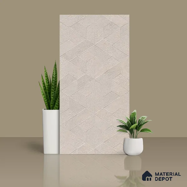 Highlighter Wall Tile TL 06642 D Fontana Sand Hexa 4 ft x 2 ft Vitrified Matte Finish - 9 mm | (Random 5) | Suitable for Living Room, Bedroom, Bathroom, Kitchen, Office, Elevation & Dining (Sample)