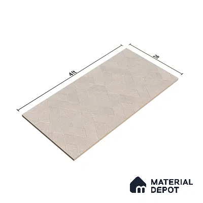 Highlighter Wall Tile TL 06642 D Fontana Sand Hexa 4 ft x 2 ft Vitrified Matte Finish - 9 mm | (Random 5) | Suitable for Living Room, Bedroom, Bathroom, Kitchen, Office, Elevation & Dining (Sample)
