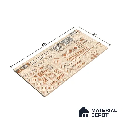 Highlighter Wall Tile TL 06636 B Euri Crema Decore 4 ft x 2 ft Vitrified Matte Finish - 9 mm | (Random 2) | Suitable for Living Room, Bedroom, Bathroom, Kitchen, Office, Elevation & Dining (Sample)