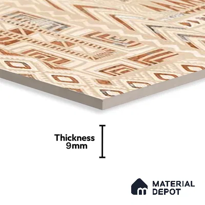 Highlighter Wall Tile TL 06636 B Euri Crema Decore 4 ft x 2 ft Vitrified Matte Finish - 9 mm | (Random 2) | Suitable for Living Room, Bedroom, Bathroom, Kitchen, Office, Elevation & Dining (Sample)