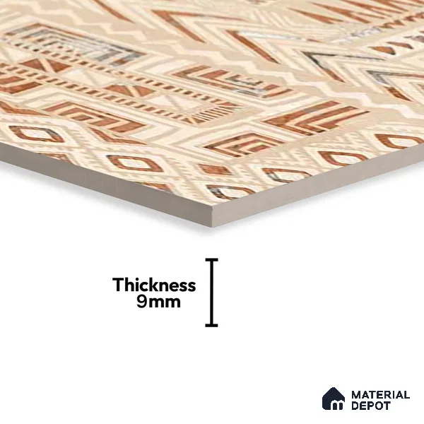 Highlighter Wall Tile TL 06636 B Euri Crema Decore 4 ft x 2 ft Vitrified Matte Finish - 9 mm | (Random 2) | Suitable for Living Room, Bedroom, Bathroom, Kitchen, Office, Elevation & Dining (Sample)