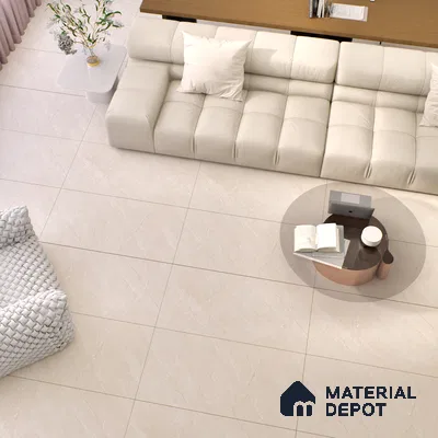 Marble Look Wall & Floor Tile TL 06636 Euri Crema Glit 4 ft x 2 ft Vitrified Matte Finish - 9 mm | (Random 4) | Suitable for Living Room, Bedroom, Bathroom, Kitchen, Office, Elevation & Dining (Sample)