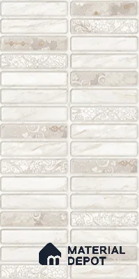 Faux Subway Wall Tile TL 08537 B | Subway Amolite 4 ft x 2 ft Dazel Punch Sugar Matte Finish Porcelain Tile - 9 mm | 4 Random Design | Suitable for Kitchen, Bathroom & Dining Area