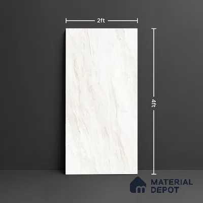 Marble Floor & Wall Tile TL 08537 | Amolite 4 ft x 2 ft Sugar Matte Finish Porcelain Tile - 9 mm | 4 Random Design | Suitable for Living Room, Bedroom, Bathroom & Kitchen