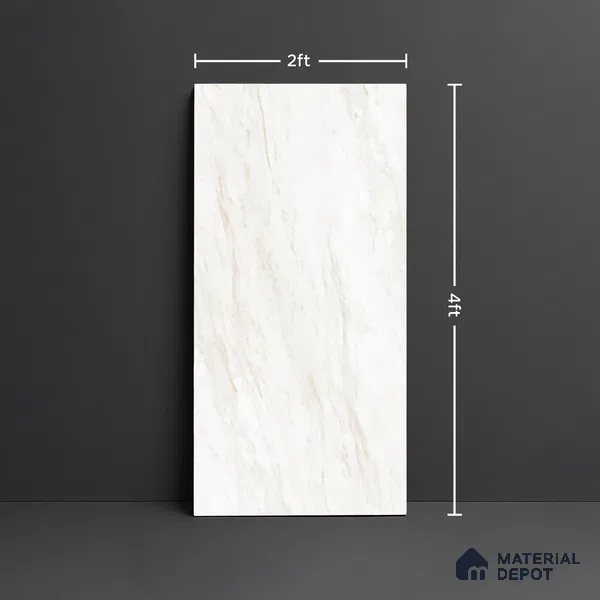 Marble Floor & Wall Tile TL 08537 | Amolite 4 ft x 2 ft Sugar Matte Finish Porcelain Tile - 9 mm | 4 Random Design | Suitable for Living Room, Bedroom, Bathroom & Kitchen