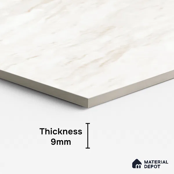 Marble Floor & Wall Tile TL 08537 | Amolite 4 ft x 2 ft Sugar Matte Finish Porcelain Tile - 9 mm | 4 Random Design | Suitable for Living Room, Bedroom, Bathroom & Kitchen