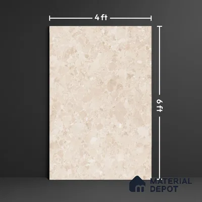 Marble Look Tile TL 08839 6 ft x 4 ft Matte Finish Vitrified Tile - 9 mm | Adhesive and Spacers Must be Used During Installation
