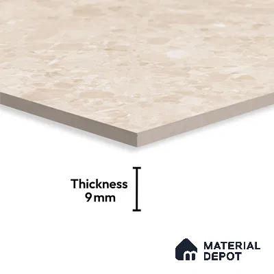 Marble Look Tile TL 08839 6 ft x 4 ft Matte Finish Vitrified Tile - 9 mm | Adhesive and Spacers Must be Used During Installation