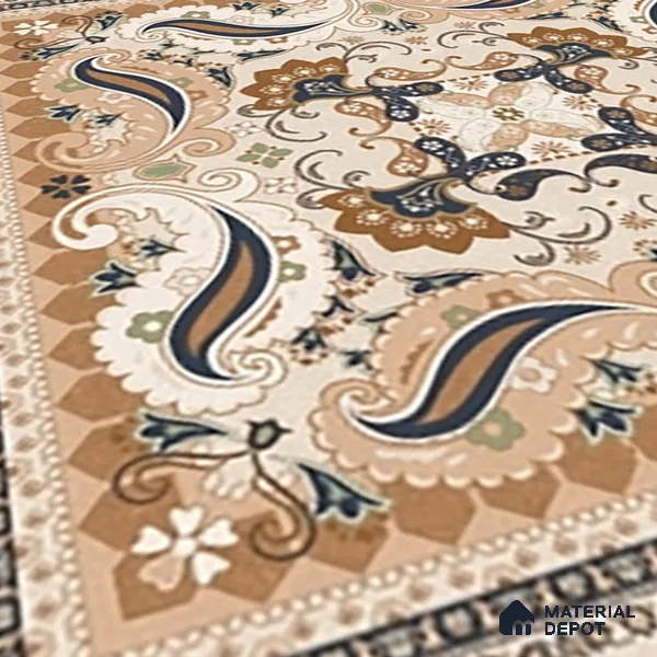 Moroccan Wall & Floor Tile TL 06611 Persian Carpet 2 ft x 2 ft Vitrified Matte Finish - 9 mm | Suitable for Living Room, Balcony, Courtyard | Please Expect a Slight Variation of Pattern (Sample)