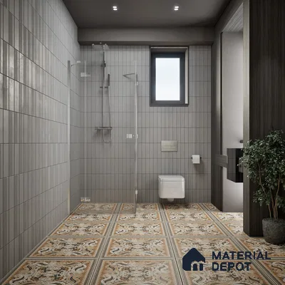 Moroccan Wall & Floor Tile TL 06611 Persian Carpet 2 ft x 2 ft Vitrified Matte Finish - 9 mm | Suitable for Living Room, Balcony, Courtyard | Please Expect a Slight Variation of Pattern (Sample)