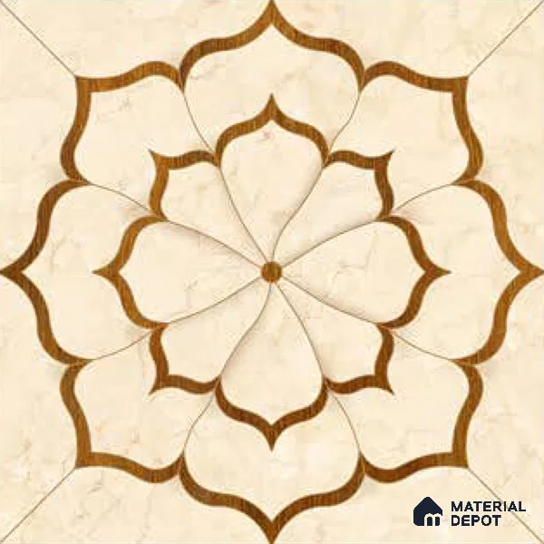 Moroccan Wall Tile TL 10038 | CRV-88 | 1 ft x 1 ft Matte Finish Ceramic Tile - 10 mm | Suitable for Bathroom, Kitchen, Balcony | Please Expect a Slight Variation of Pattern