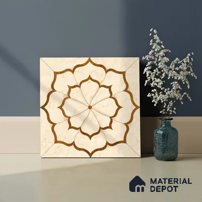 Moroccan Wall Tile TL 10038 | CRV-88 | 1 ft x 1 ft Matte Finish Ceramic Tile - 10 mm | Suitable for Bathroom, Kitchen, Balcony | Please Expect a Slight Variation of Pattern