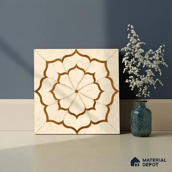 Moroccan Wall Tile TL 10038 | CRV-88 | 1 ft x 1 ft Matte Finish Ceramic Tile - 10 mm | Suitable for Bathroom, Kitchen, Balcony | Please Expect a Slight Variation of Pattern