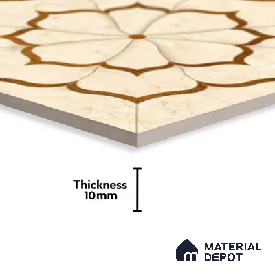 Moroccan Wall Tile TL 10038 | CRV-88 | 1 ft x 1 ft Matte Finish Ceramic Tile - 10 mm | Suitable for Bathroom, Kitchen, Balcony | Please Expect a Slight Variation of Pattern
