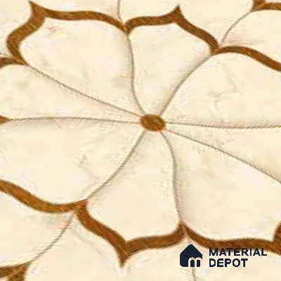 Moroccan Wall Tile TL 10038 | CRV-88 | 1 ft x 1 ft Matte Finish Ceramic Tile - 10 mm | Suitable for Bathroom, Kitchen, Balcony | Please Expect a Slight Variation of Pattern