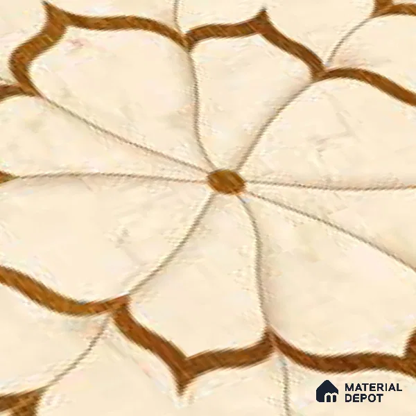 Moroccan Wall Tile TL 10038 | CRV-88 | 1 ft x 1 ft Matte Finish Ceramic Tile - 10 mm | Suitable for Bathroom, Kitchen, Balcony | Please Expect a Slight Variation of Pattern