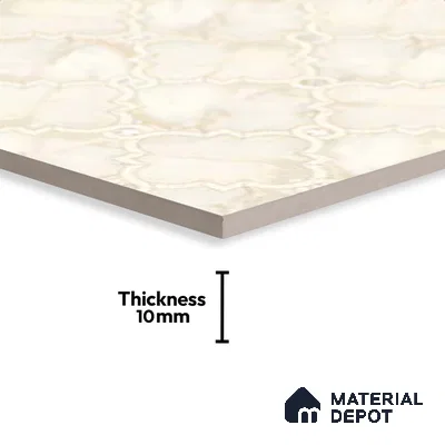 Wall & Floor Tile TL 10029 | CRV-76 | 1 ft x 1 ft  Finish Ceramic Tile - 10 mm | Suitable for Living Room, Bedroom, Bathroom & Kitchen | Please Expect a Slight Variation of Pattern (Sample)