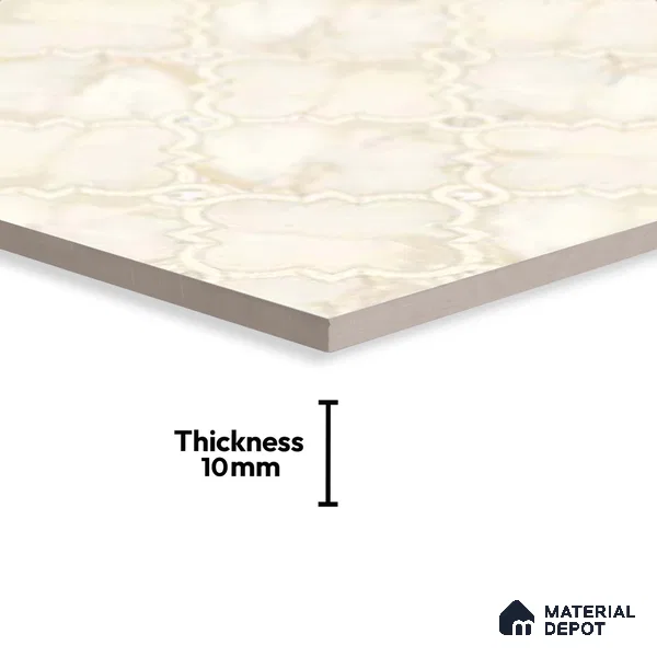 Wall & Floor Tile TL 10029 | CRV-76 | 1 ft x 1 ft  Finish Ceramic Tile - 10 mm | Suitable for Living Room, Bedroom, Bathroom & Kitchen | Please Expect a Slight Variation of Pattern (Sample)