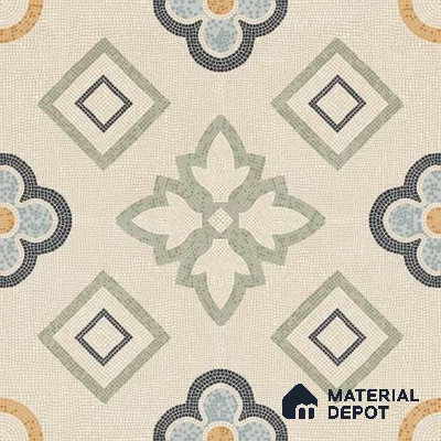 Moroccan Wall & Floor Tile TL 06603 Seta Crema 2 ft x 2 ft Vitrified Matte Finish - 9 mm | Suitable For Kitchen, Balcony, Dining Area | Please Expect a Slight Variation of Pattern