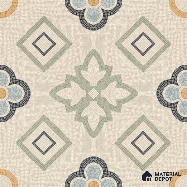 Moroccan Wall & Floor Tile TL 06603 Seta Crema 2 ft x 2 ft Vitrified Matte Finish - 9 mm | Suitable For Kitchen, Balcony, Dining Area | Please Expect a Slight Variation of Pattern