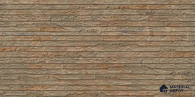 Stone Wall Tile TL 06585 B Lims Azul 2 ft x 1 ft Ceramic Matte Finish - 9 mm | Suitable for Courtyard, Stair Lobby Wall, Balcony, Elevation (Sample)