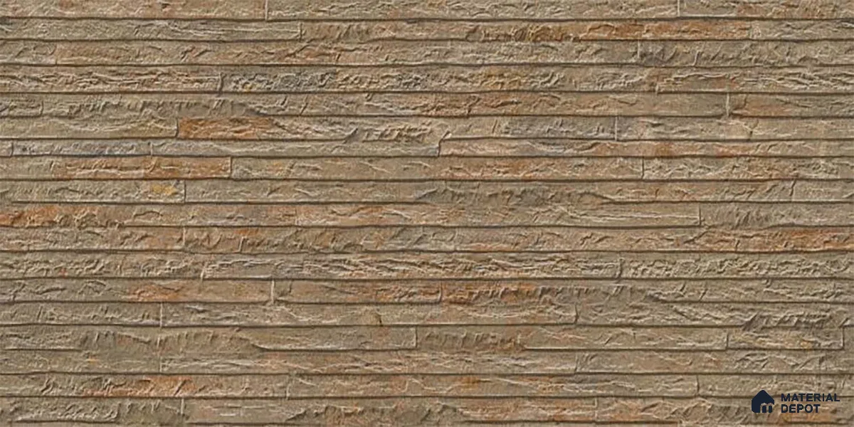 Stone Wall Tile TL 06585 B Lims Azul 2 ft x 1 ft Ceramic Matte Finish - 9 mm | Suitable for Courtyard, Stair Lobby Wall, Balcony, Elevation (Sample)
