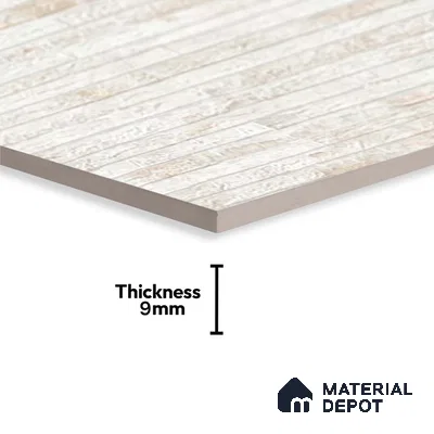 Stone Wall Tile TL 06585 Lims Crema 2 ft x 1 ft Ceramic Matte Finish - 9 mm | Suitable for Courtyard, Foyer, Balcony, Elevation