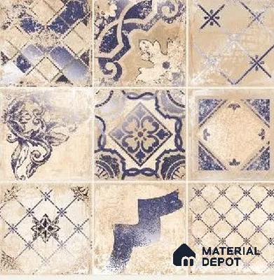 Subway Wall Tile TL 06434 C Coastal Paris Crema 8 x 8 inch Ceramic Matte Finish - 10 mm | 9 Random Design | Suitable for Accent / Feature Walls, Bathroom, Kitchen Wall & Backsplashes (Sample)