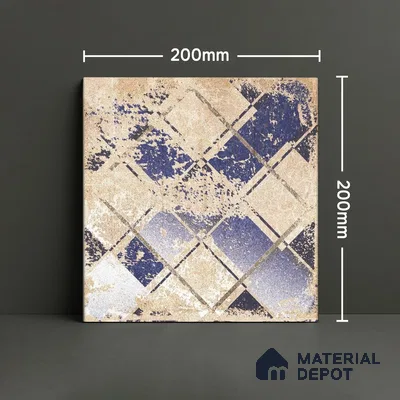 Subway Wall Tile TL 06434 C Coastal Paris Crema 8 x 8 inch Ceramic Matte Finish - 10 mm | 9 Random Design | Suitable for Accent / Feature Walls, Bathroom, Kitchen Wall & Backsplashes (Sample)