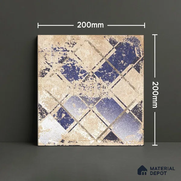 Subway Wall Tile TL 06434 C Coastal Paris Crema 8 x 8 inch Ceramic Matte Finish - 10 mm | 9 Random Design | Suitable for Accent / Feature Walls, Bathroom, Kitchen Wall & Backsplashes (Sample)