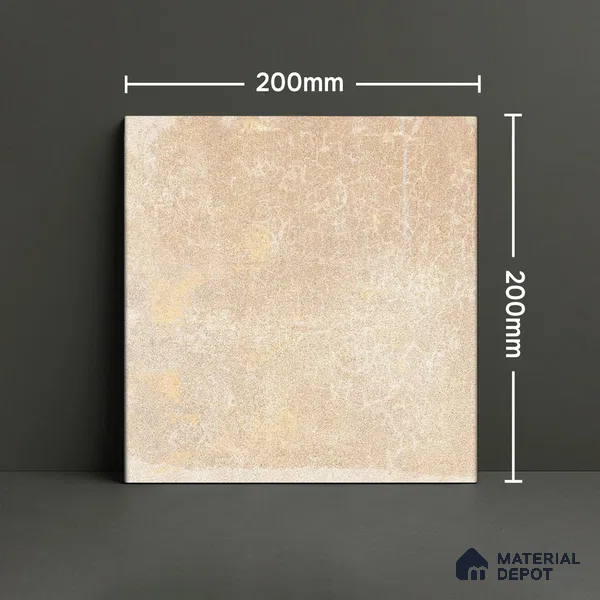 Subway Wall Tile TL 06434 D Coastal Paris Crema Base 8 x 8 inch Ceramic Matte Finish - 10 mm | 22 Random Design | Suitable for Accent / Feature Walls, Bathroom, Kitchen Wall & Backsplashes (Sample)