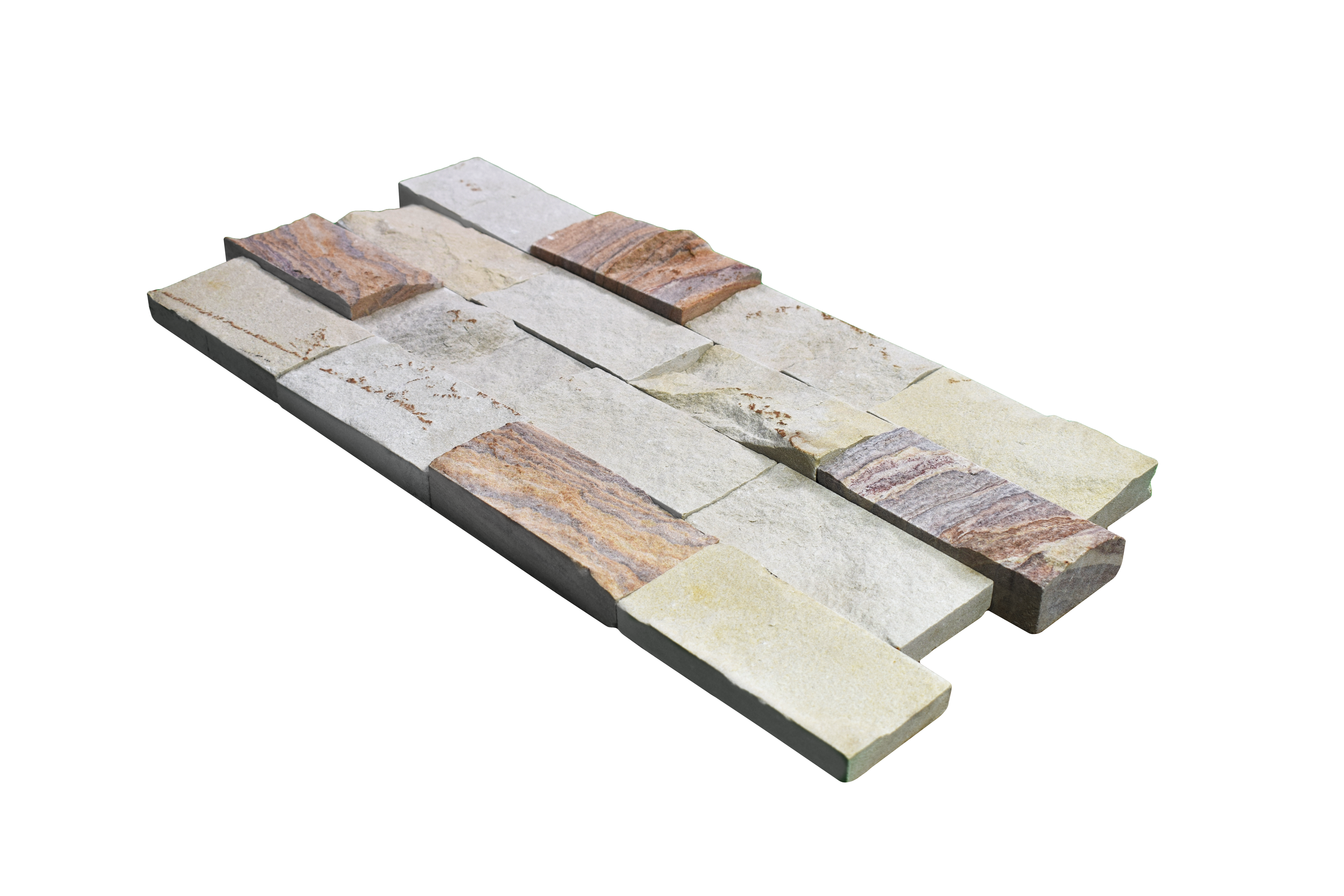 WL 00089 Creama Giallo 150 x 75 mm Natural Stone Wall Cladding | I Sq. Ft. = 8 Pieces |  Stone is a Natural Product, Please Expect Variation in Shades