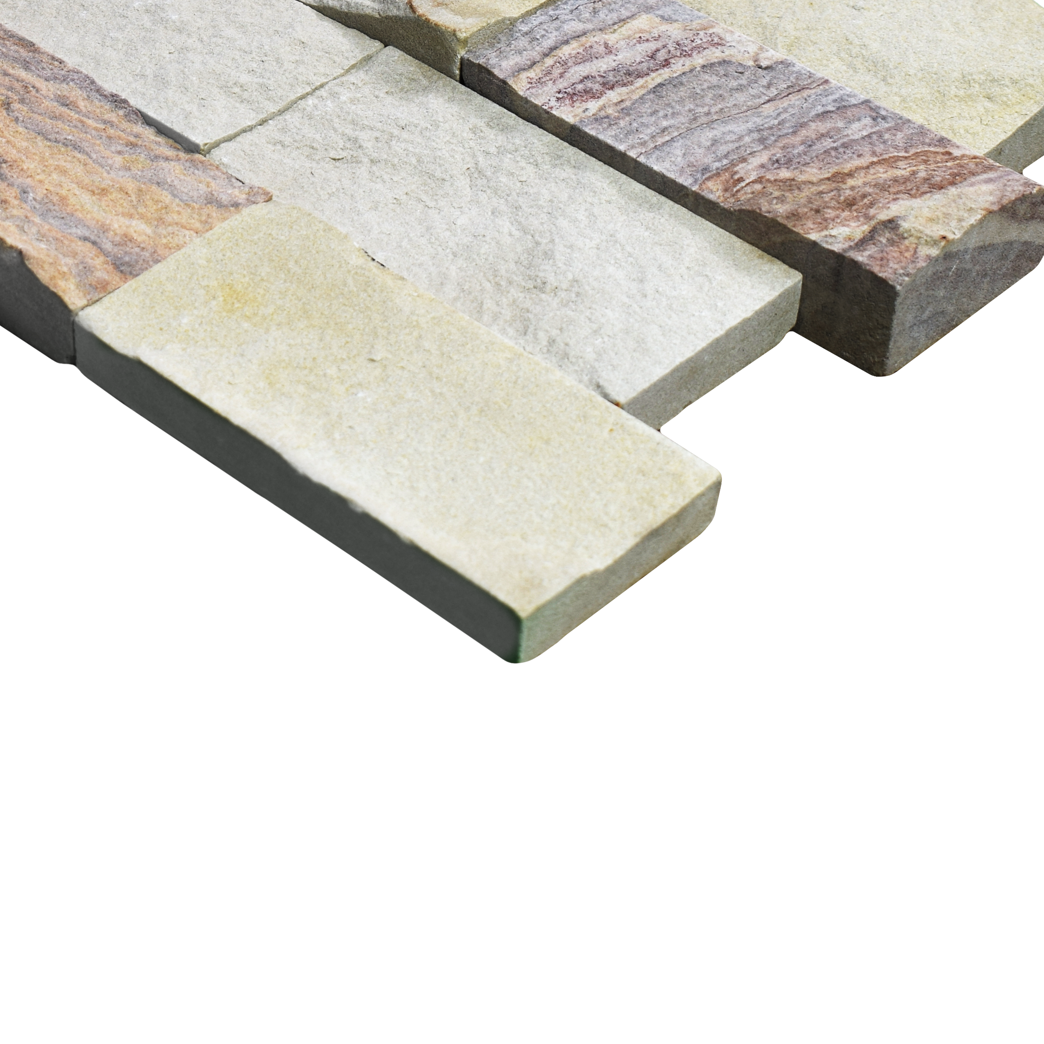 WL 00089 Creama Giallo 150 x 75 mm Natural Stone Wall Cladding | I Sq. Ft. = 8 Pieces |  Stone is a Natural Product, Please Expect Variation in Shades