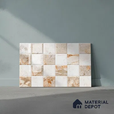 TL 01922 B Vanilla Beige Highlighter 18 x 12 inch Glossy Finish Ceramic Wall Tile - 6 mm