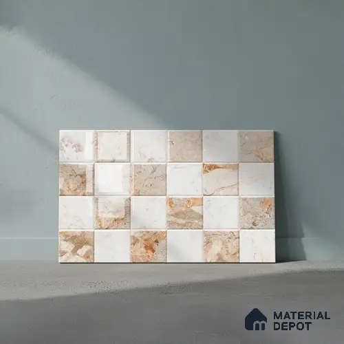 TL 01922 B Vanilla Beige Highlighter 18 x 12 inch Glossy Finish Ceramic Wall Tile - 6 mm
