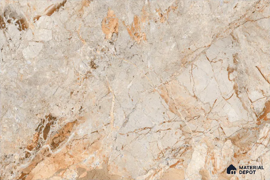 TL 01922 C Stone Beige Dark 18 x 12 inch Glossy Finish Ceramic Wall Tile - 6 mm