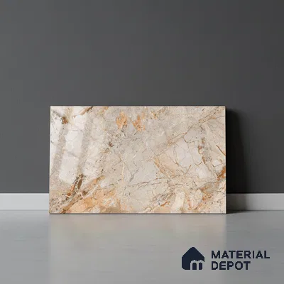 TL 01922 C Stone Beige Dark 18 x 12 inch Glossy Finish Ceramic Wall Tile - 6 mm