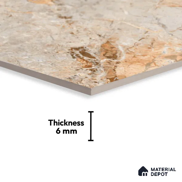 TL 01922 C Stone Beige Dark 18 x 12 inch Glossy Finish Ceramic Wall Tile - 6 mm
