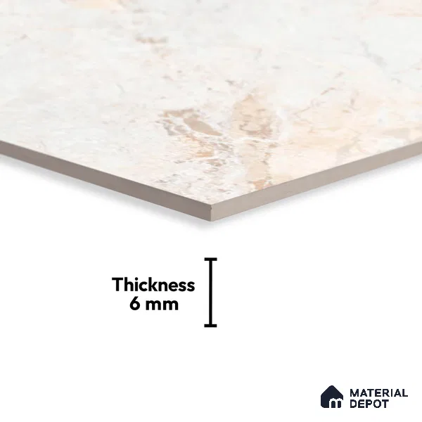 TL 01922 A Creamy Butter Light 18 x 12 inch Glossy Finish Ceramic Wall Tile - 6 mm