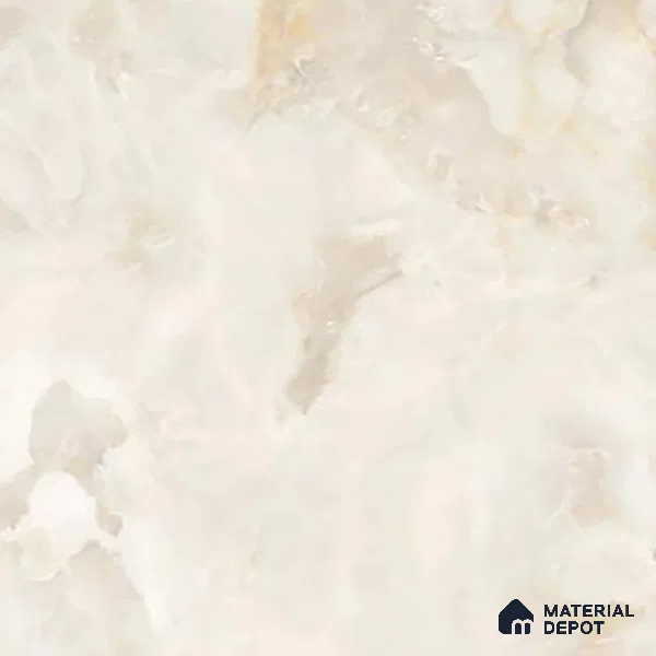Marble Floor & Wall Tile TL 00690 Creamy Marble Glossy Finish 4 ft x 2 ft Vitrified Tile - 9 mm | Suitable For living Room, Bedroom, Bathroom | Random Designs