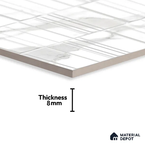 TL 01520 B Beldecor Satvario Decor 600 x 300 mm Ceramic Wall Tile - 8 mm (Sample)