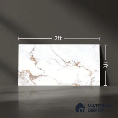 TL 01532 C Satvario Gold 600 x 300 mm Ceramic Wall Tile - 8 mm (Sample)